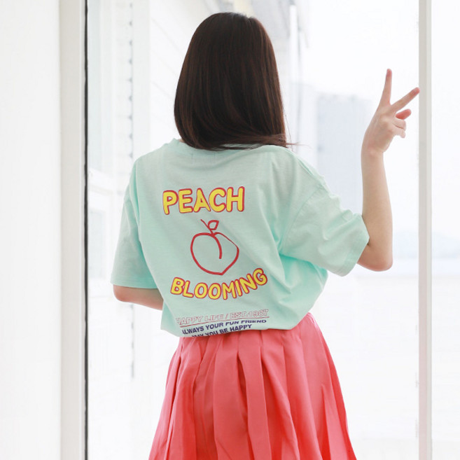 나나주니 라운드넥 JT피치 반팔 티셔츠