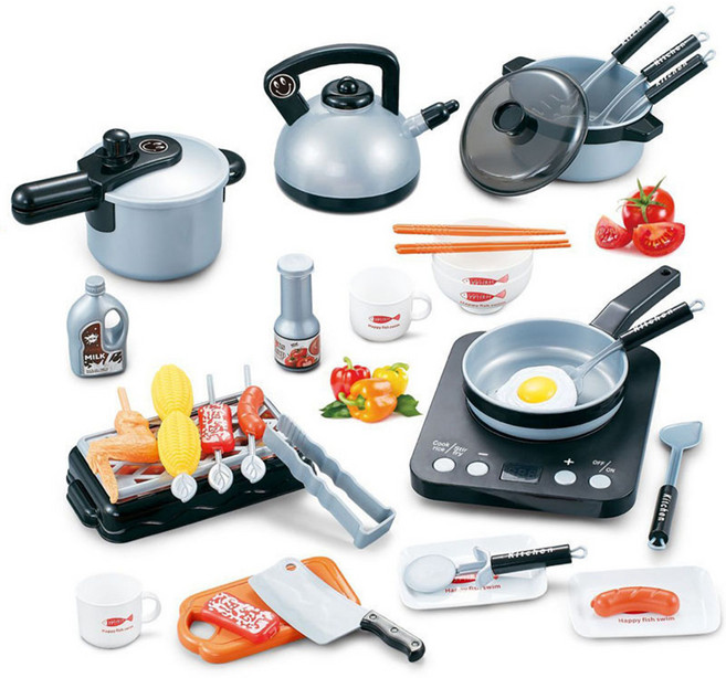 PLAYFUL TOYS 頑玩具 仿真廚具組, 灰色, 1套