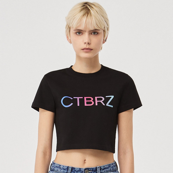 citybreeze 女款 CTF2 漸層標誌短版T恤 CTF2TS05