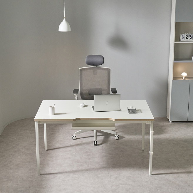 네스룸 SE0등급 코어 다용도 컴퓨터 책상 + 멀티탭트레이 + 멀티거치대 세트 방문설치, 화이트