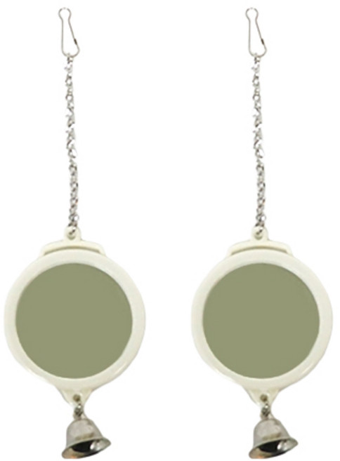 리프패럿 딸랑딸랑 거울 앵무새 장난감 01669, 혼합색상, 2개