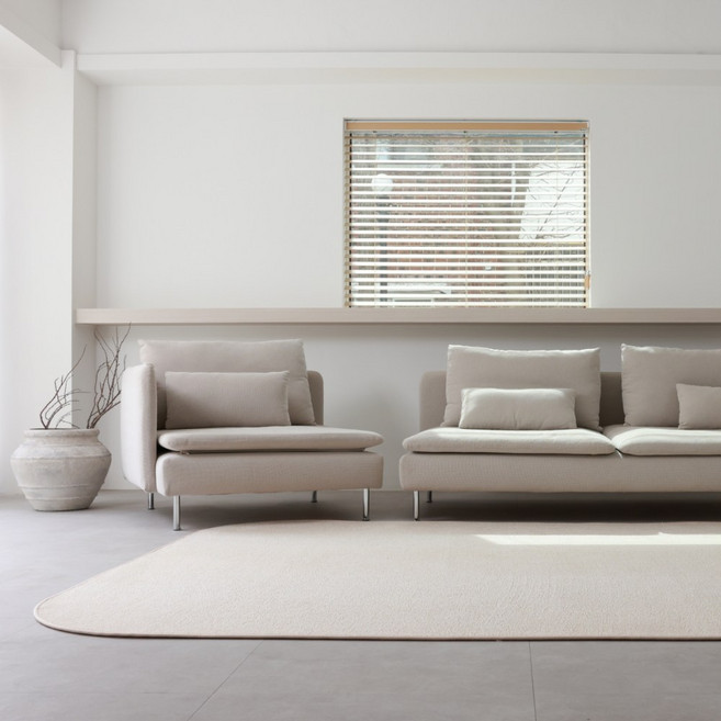 엄마가만든집 쿼드 라운드 먼지없는 물세탁 침실 거실 러그