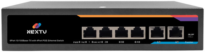 넥스트유 4포트 PoE 스위칭허브 +2TP, 1개, NEXT-POE506-TP