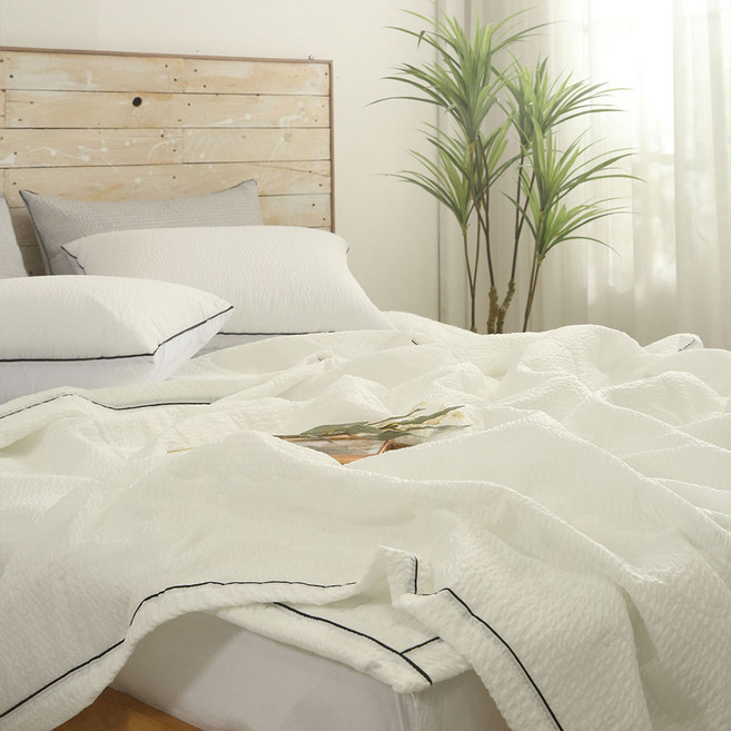 시어서커 접촉냉감 라인 여름이불세트