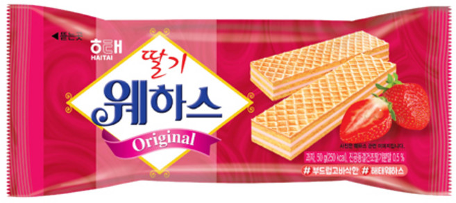 해태제과 딸기 웨하스, 50g, 1개