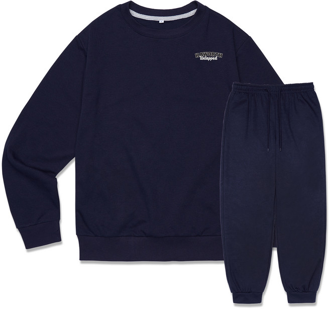 언탭트 남성용 빅사이즈 16컬러 하워스 스몰로고 맨투맨 + 조거팬츠 세트