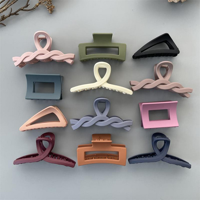 워더미 무광 매트 데일리 올림머리 집게핀 12종 세트 CHZ307