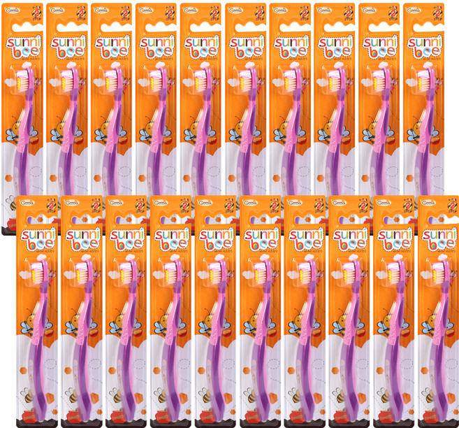 지앤마 써니비 키즈 칫솔 2단계, 여아용, 20개, 1개입