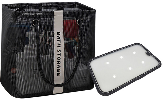 뷰레이터닷컴 스토리지 목욕가방 + 받침대 세트, 블랙