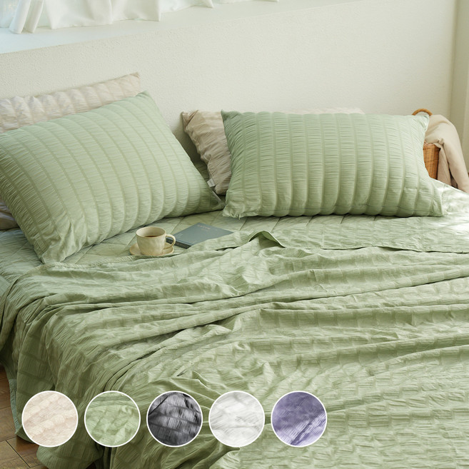 오리고 샤르르 시어서커 여름 홑이불 세트