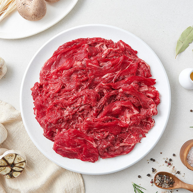 한우 1+등급 정육 불고기용 (냉장), 1개, 1kg