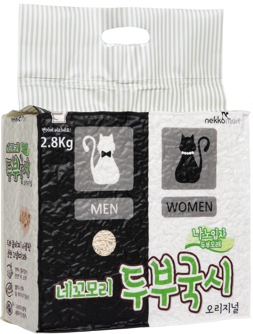네꼬모리 두부국시 나노입자 고양이모래, 2.8kg, 1개, 오리지널