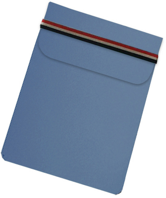 코쿼드 LG그램 노트북 밴드 가죽 파우치, 블루, 1개