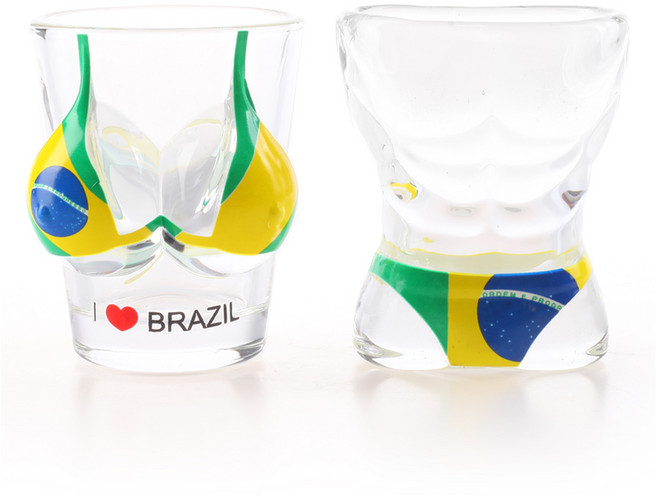 메오 남성용 + 여성용 비키니 소주잔 2종 세트, 브라질, 1세트