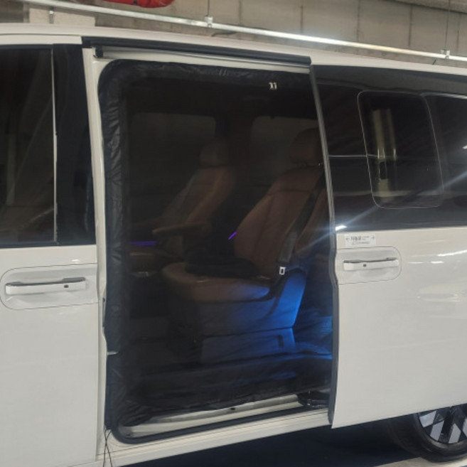 미르카 슬라이드 도어 캠핑도어 차박 2열 매쉬문 스타리아, 블랙