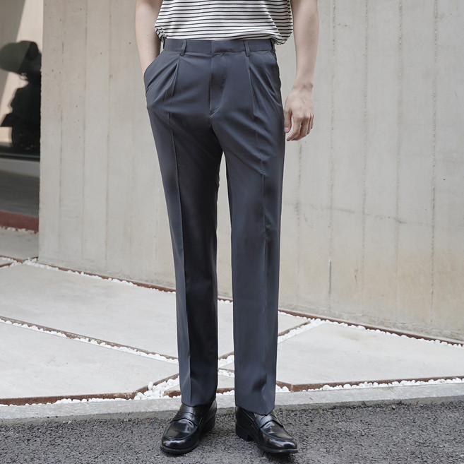 타운클로 남성용 썸머 냉감 히든밴딩 쿨 정장 팬츠