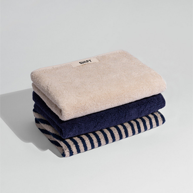 SHIFT 레이어드 타월 3종 세트 220g 40수 코마사, SIGNATURE SET, 1세트, 3개입