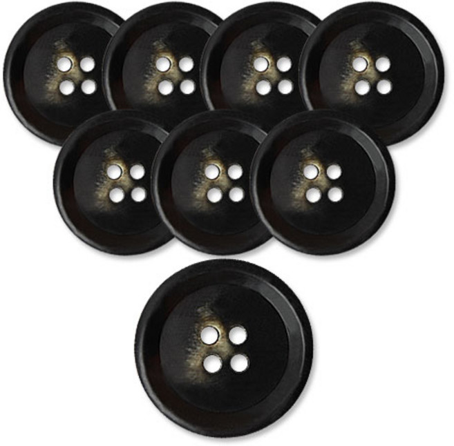 동대문단추왕 무광 코트 가디건 단추 15mm, 잡스 블랙, 8개