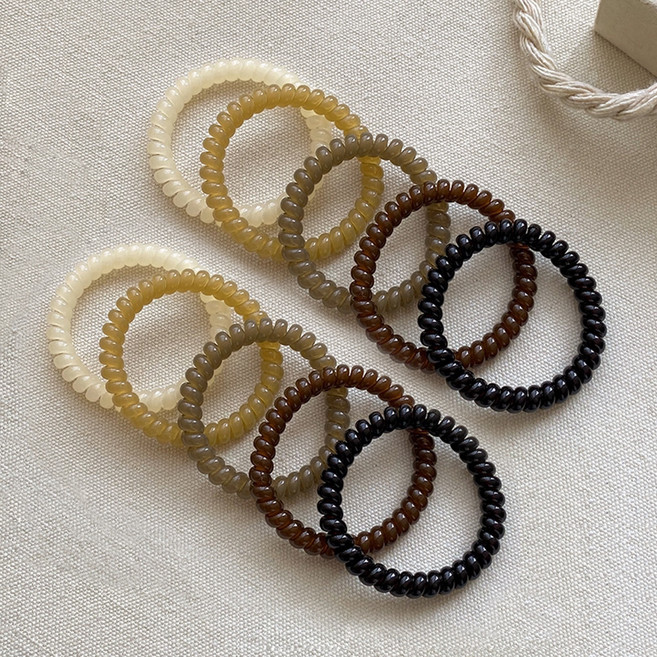 워더미 여성용 전화선 자국없는 슬림 머리끈 5종 x 2p 세트 M2053