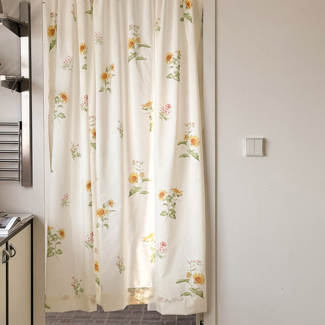 바자르 빈티지 소담 광목 가리개 커튼 창문형