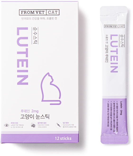 프롬벳 고양이 순수스틱 영양제, 12회분, 눈물개선/눈건강, 1개