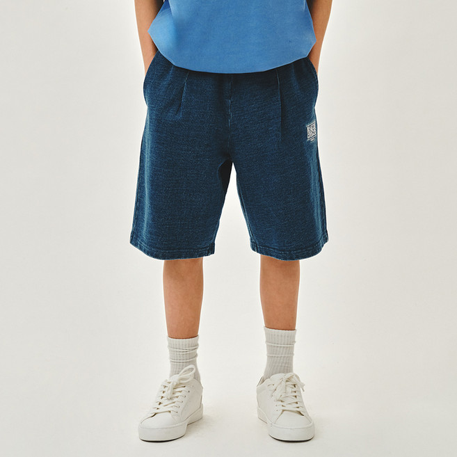 MaritheFrancoisGirbaud 兒童 CLASSIC LOGO BERMUDA ONE TUCK SWEAT SHORTS