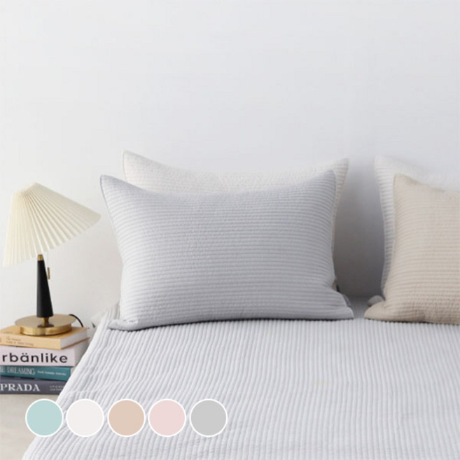 아망떼 시그널 줄누비 세미마이크로 피그먼트 침대패드, 라이트그레이