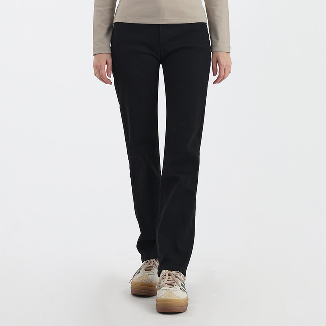 엘쏘 여성용 체형보정 스판 논페이드 일자핏 청바지