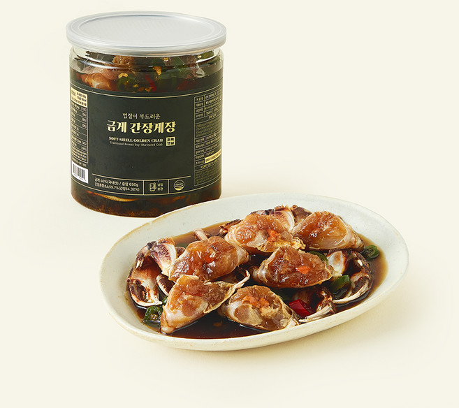 초록햇살 껍질이 부드러운 금게 간장게장, 650g, 1개