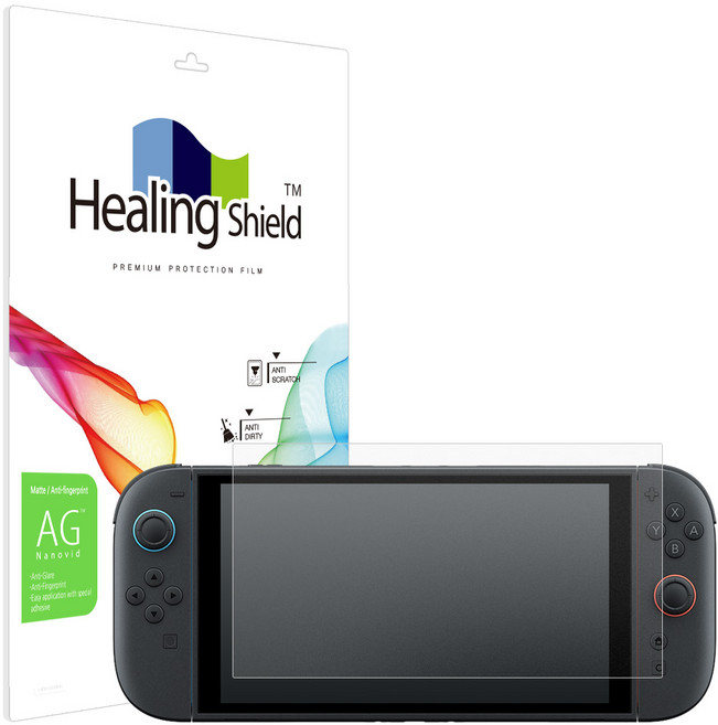 힐링쉴드 AG Nanovid Light 액정보호필름 세트, 닌텐도 스위치 2, 1세트