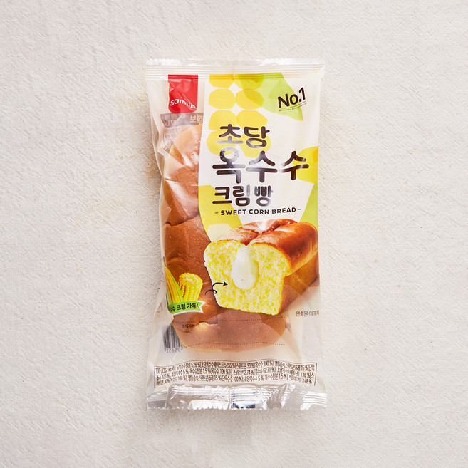 삼립 초당옥수수 크림빵, 100g, 1개입, 1개