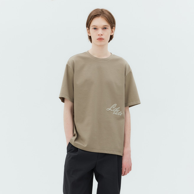 마인드브릿지 수피마 백포인트 세미 오버핏 티셔츠 MYTS3102