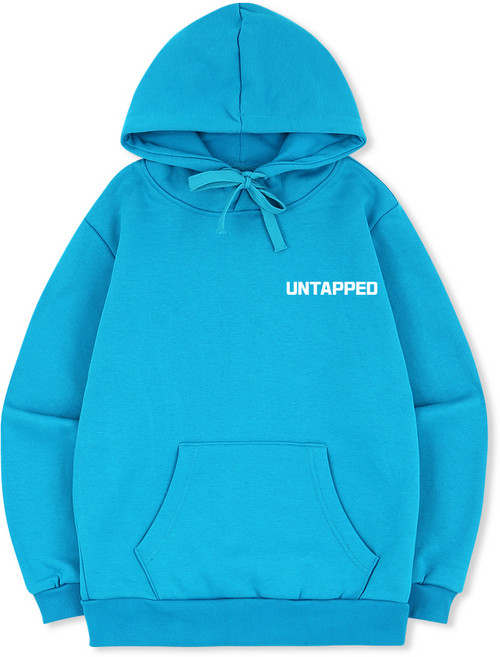 언탭트 남성용 S~3XL 빅사이즈 네이밍로고 기모 후드티셔츠