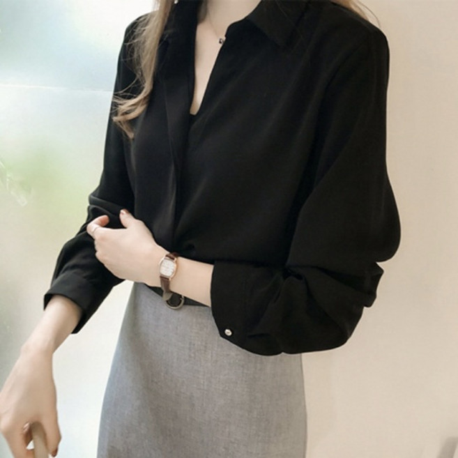 PEONIST 雪紡長袖襯衫罩衫