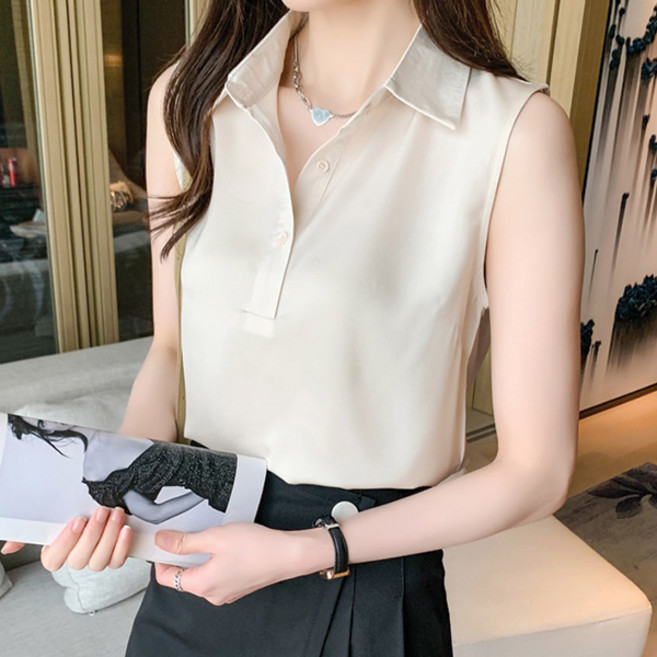 Awesomeful Amber 無袖翻領罩衫