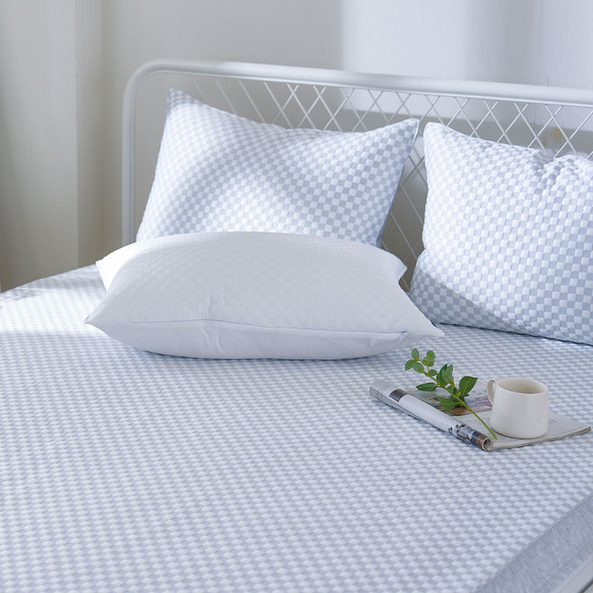 아이스셀 듀라론 체커보드 냉감 패드, 그레이, 쿨매트