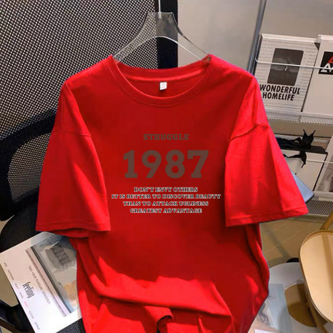 Goodif 女款 1987 素色寬鬆版型短袖T恤