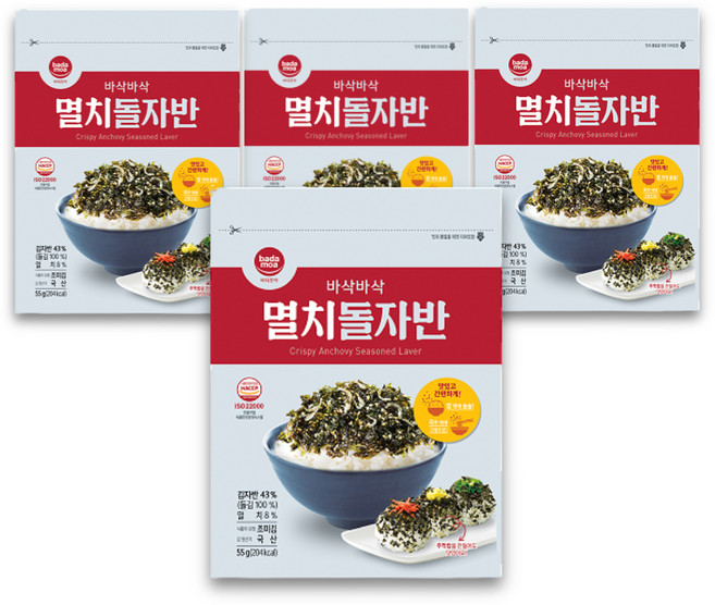 바다모아 멸치 돌김자반, 55g, 4개