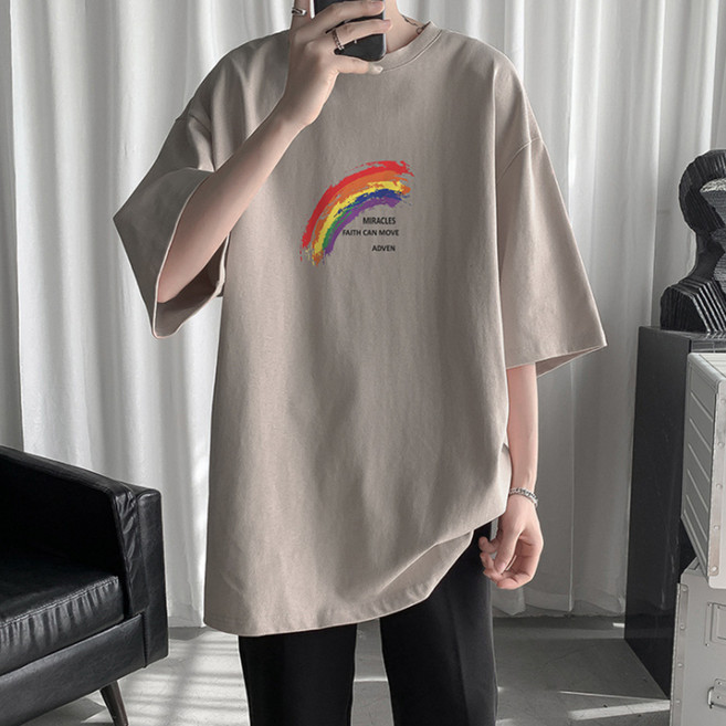 알럽홈 컬러 레인보우 반팔티