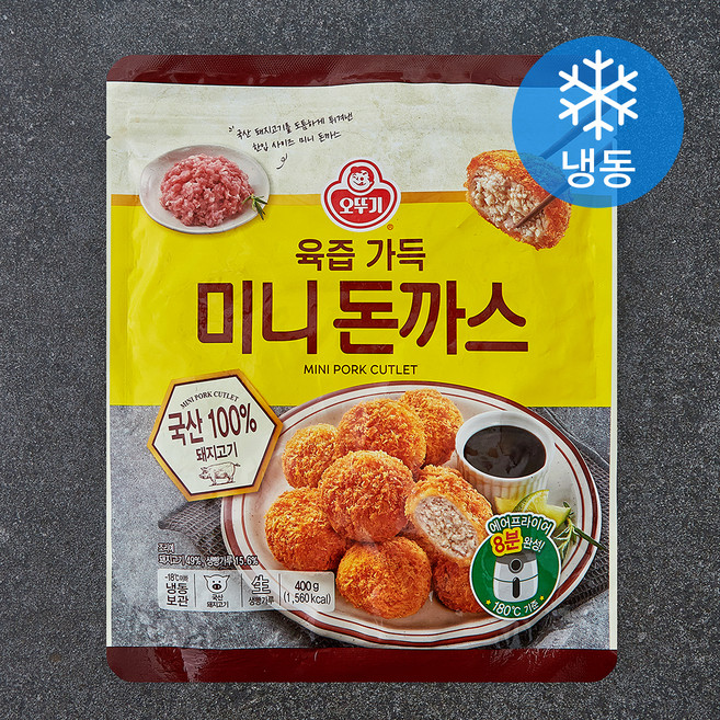 오뚜기 육즙 가득 미니 돈까스 (냉동), 400g, 1개