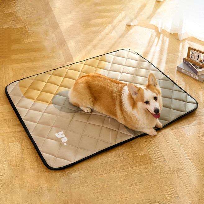 요런개 반려동물 방수 심플한 매트, 1개, 04. 무늬 옐로우