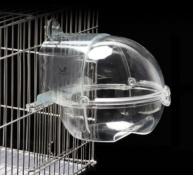 딩동펫 앵무새 파노라마 버드 욕조, 투명, 1개