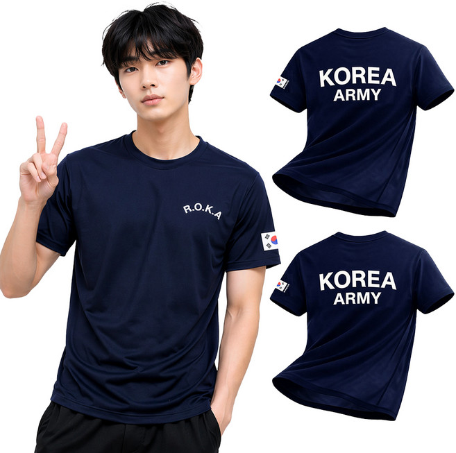 KOREA ARMY 쿨링 로카 반팔 티셔츠 2p
