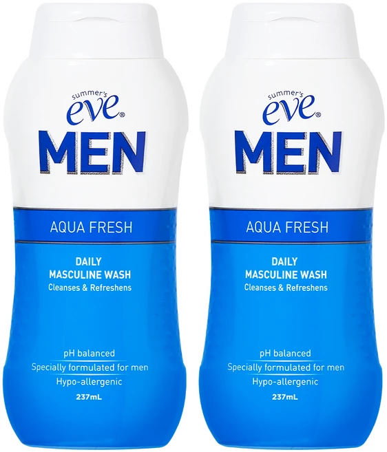 썸머스이브 맨 아쿠아 프레쉬 데일리 머스큘린 워시 남성청결제, 2개, 237ml - 쿠팡