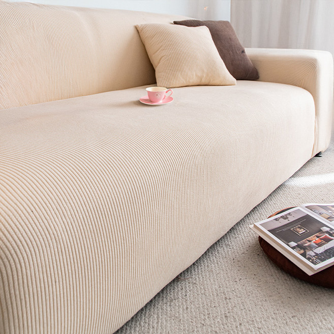 러빙랩 아드레아 고탄력 사계절 소파 커버, 아이보리, 1개