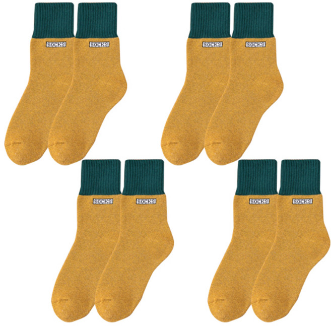 소니오 레터링 투톤 패션 양말 4켤레 세트