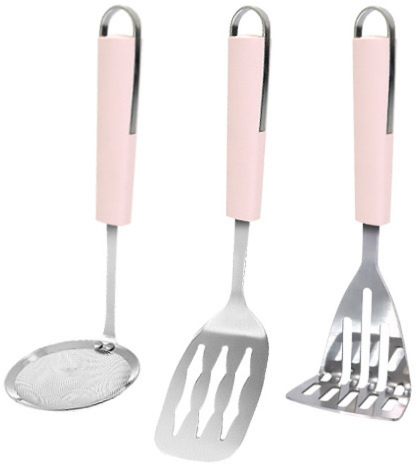 제니얼 스완 D타입 거품 건지게 + 사각 뒤지게 중 + 감자 으깨기 대 세트, 베이비핑크, 1개