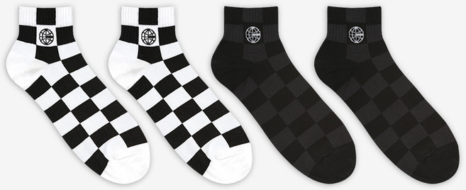 GGRN 남성용 캐주얼 패턴 스니커즈 패션 발목 양말 컬렉션 4종 세트