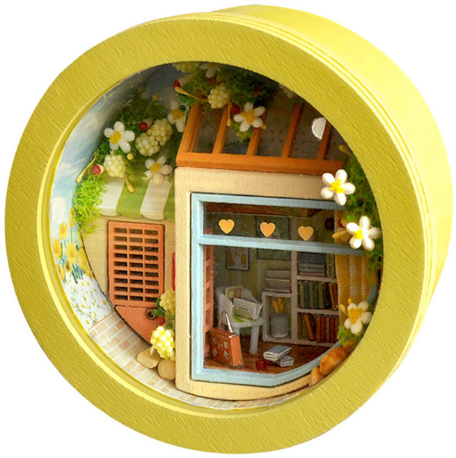 써클박스 프리지아 하우스 미니어처 DIY 키트, 혼합색상, 1개