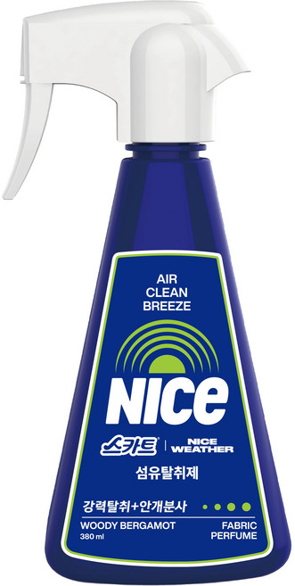 스카트 나이스웨더 탈취제 우디베르가못 본품, 380ml, 1개